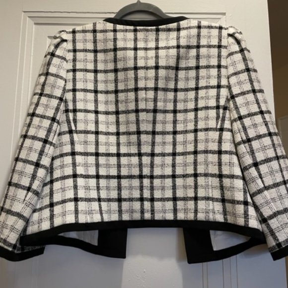 Anne Klein Women's Light Black White Blazer size 12 - Picture 3 of 4